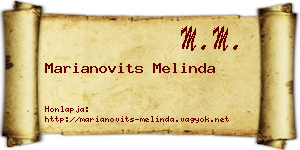 Marianovits Melinda névjegykártya