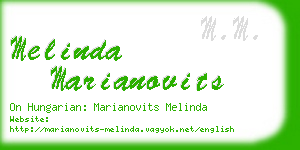 melinda marianovits business card
